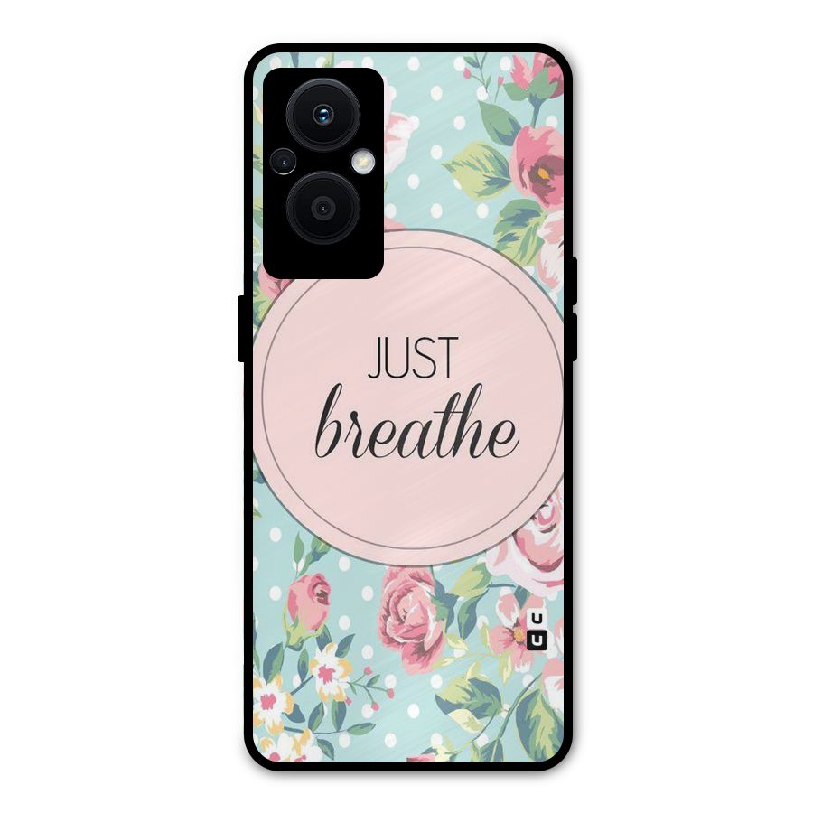 Floral Bloom Metal Back Case for Oppo F21 Pro 5G