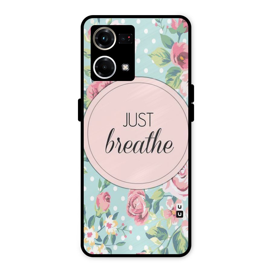 Floral Bloom Metal Back Case for Oppo F21s Pro 4G
