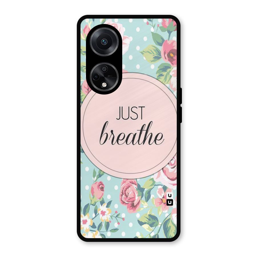 Floral Bloom Metal Back Case for Oppo F23