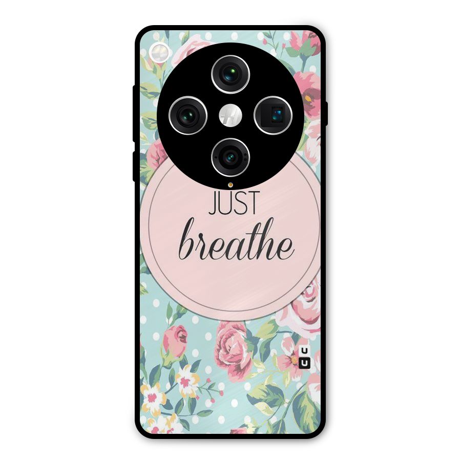 Floral Bloom Metal Back Case for Oppo Find X8 Pro