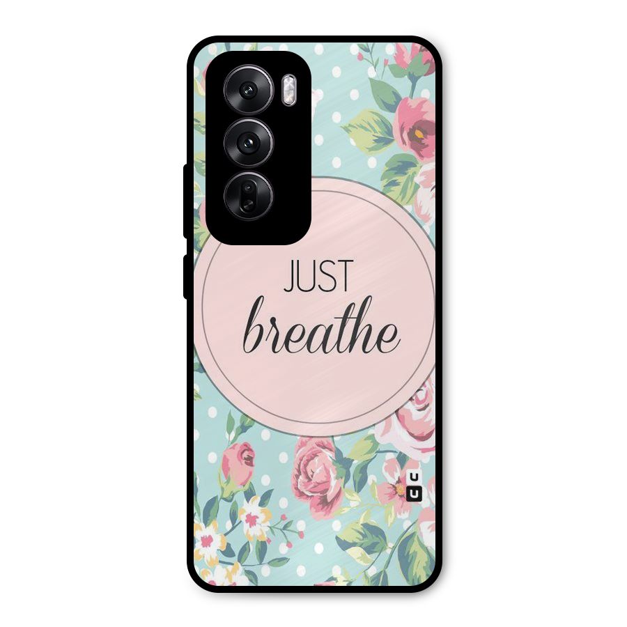 Floral Bloom Metal Back Case for Oppo Reno12