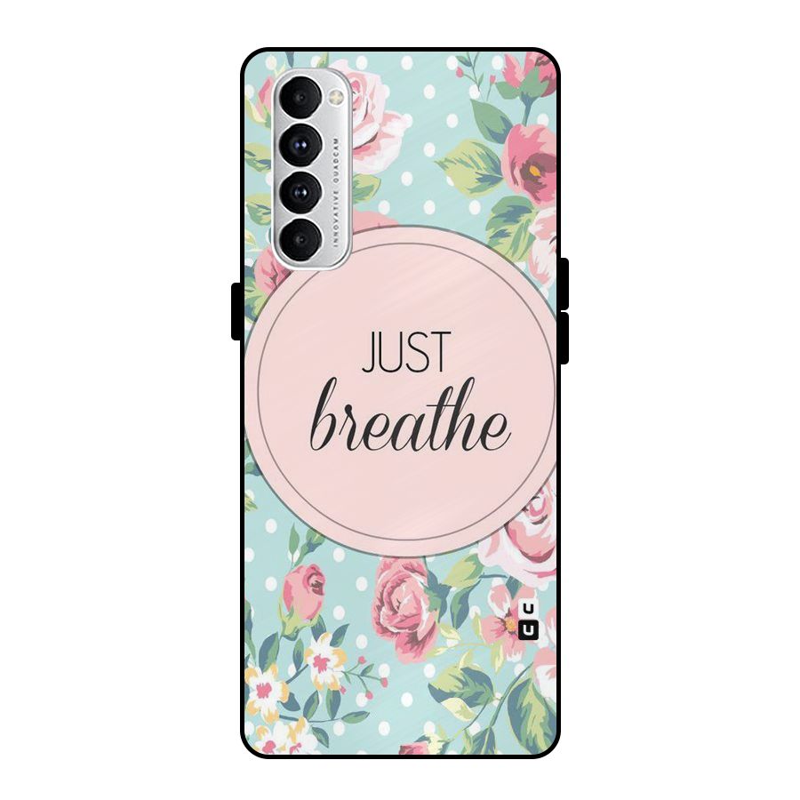 Floral Bloom Metal Back Case for Oppo Reno4 Pro