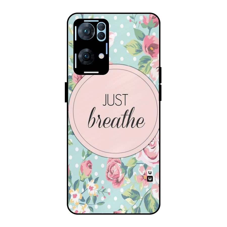 Floral Bloom Metal Back Case for Oppo Reno7 Pro 5G