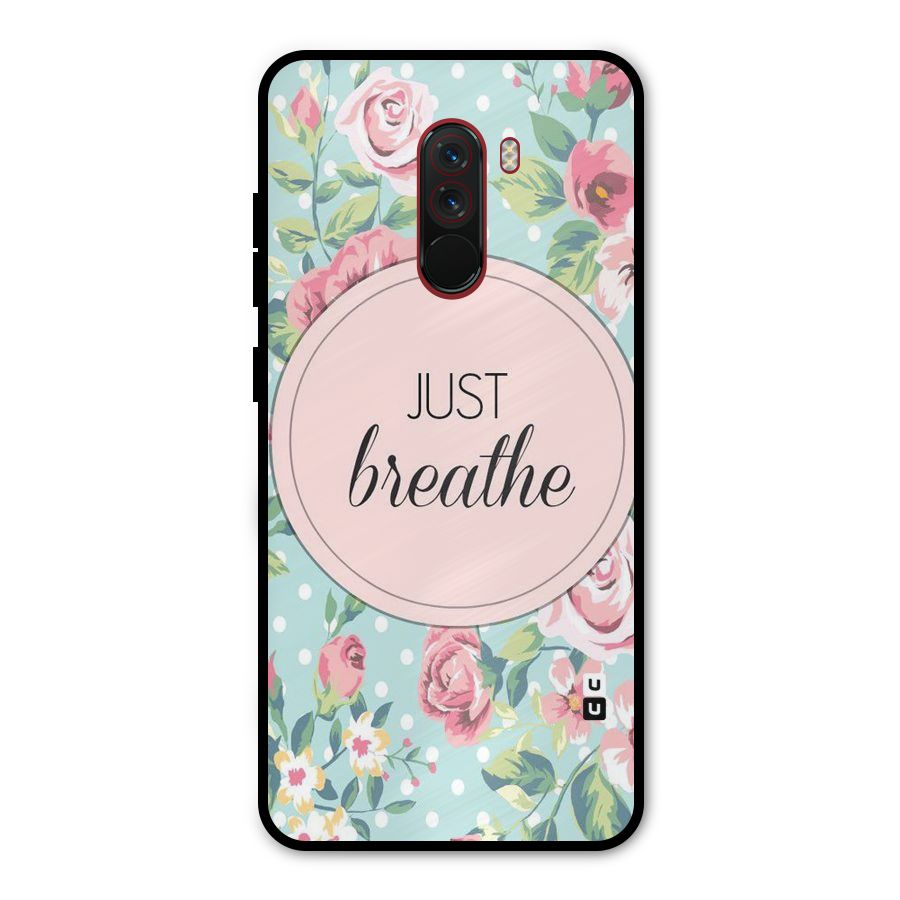 Floral Bloom Metal Back Case for Poco F1
