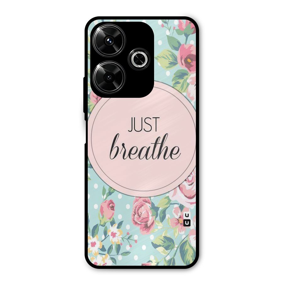 Floral Bloom Metal Back Case for Poco M6 Plus