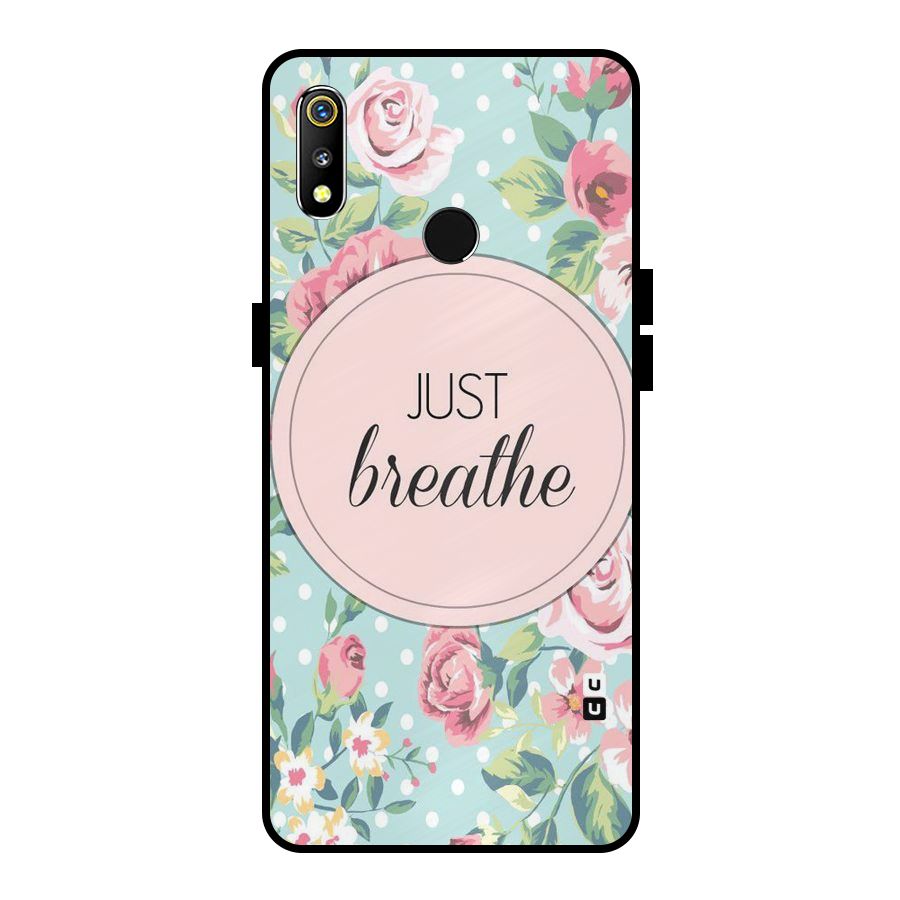Floral Bloom Metal Back Case for Realme 3i