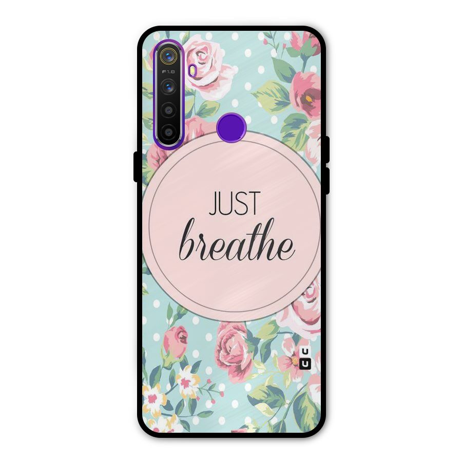 Floral Bloom Metal Back Case for Realme 5i