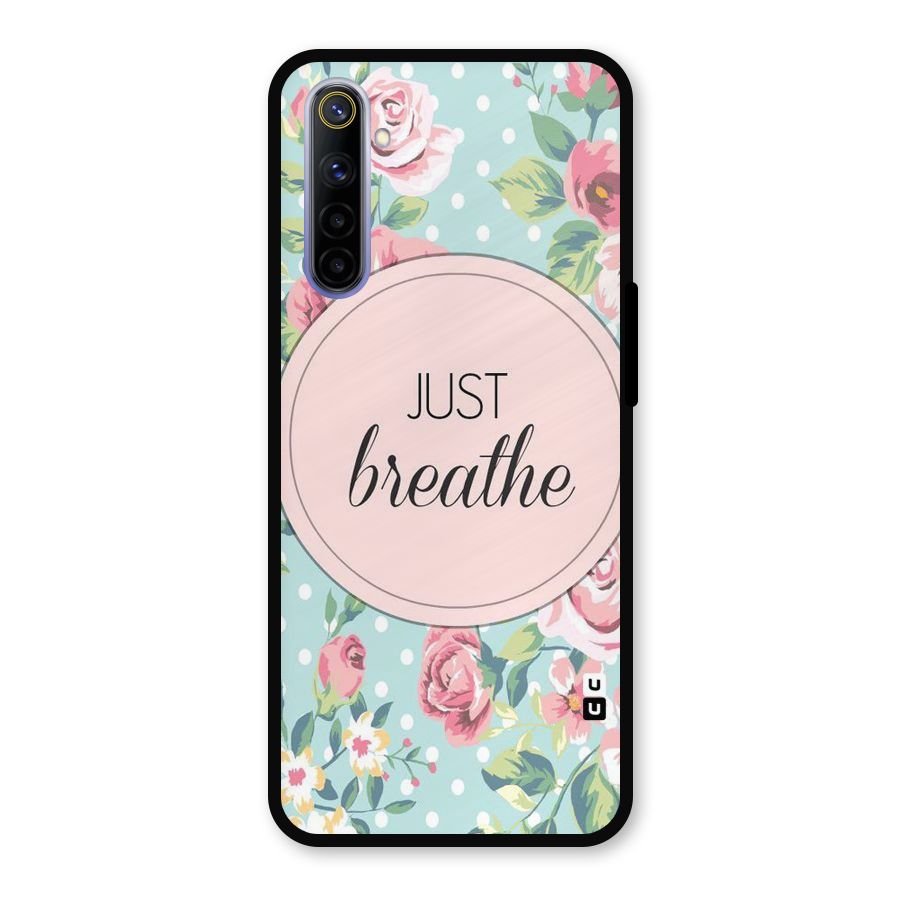 Floral Bloom Metal Back Case for Realme 6