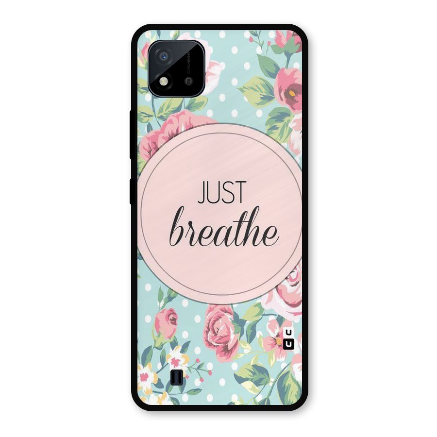 Floral Bloom Metal Back Case for Realme C11 2021