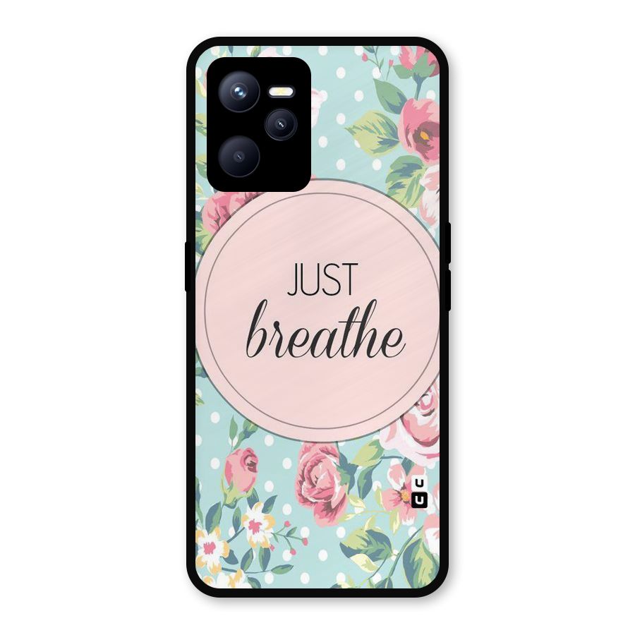 Floral Bloom Metal Back Case for Realme C35