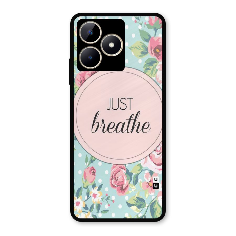 Floral Bloom Metal Back Case for Realme C53