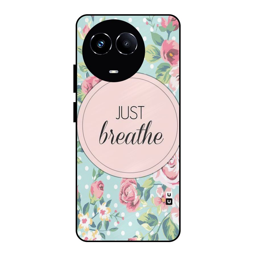 Floral Bloom Metal Back Case for Realme Narzo 60X