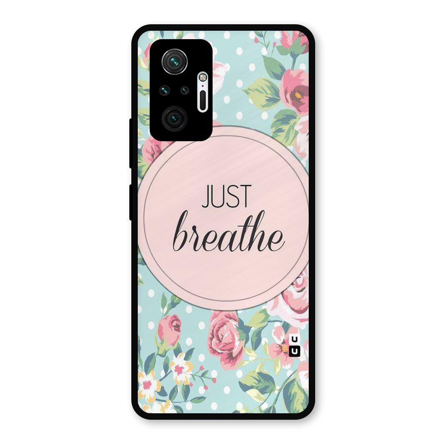 Floral Bloom Metal Back Case for Redmi Note 10 Pro Max