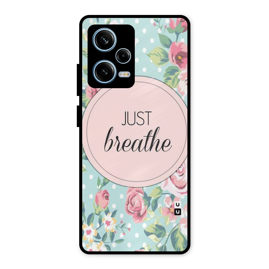 Floral Bloom Metal Back Case for Redmi Note 12 Pro