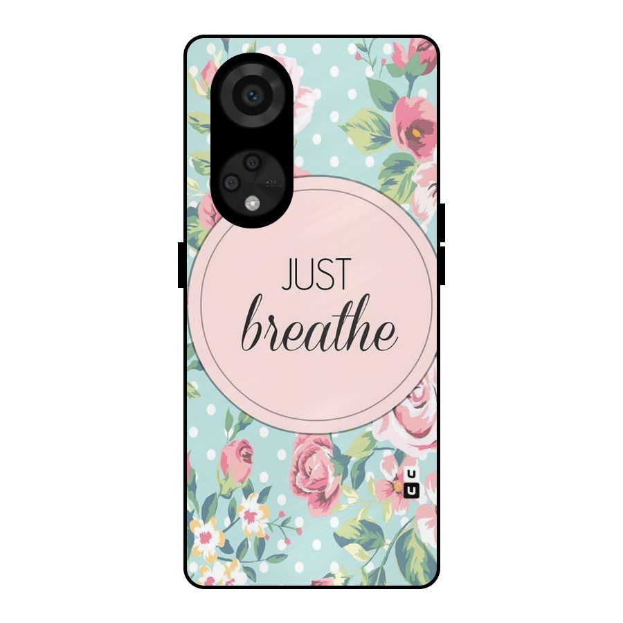 Floral Bloom Metal Back Case for Reno8 T 5G