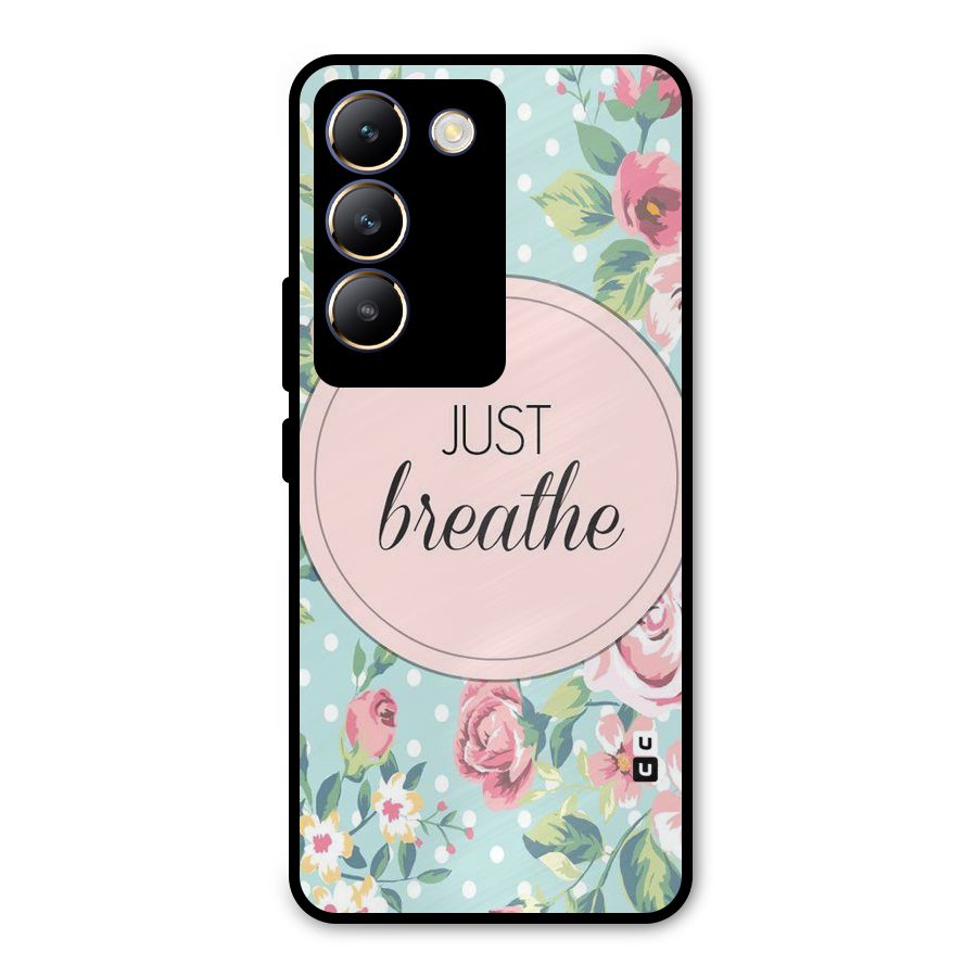 Floral Bloom Metal Back Case for Vivo T3 5G