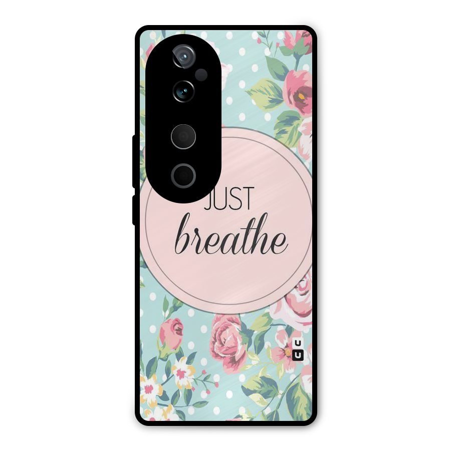 Floral Bloom Metal Back Case for Vivo T3 Ultra