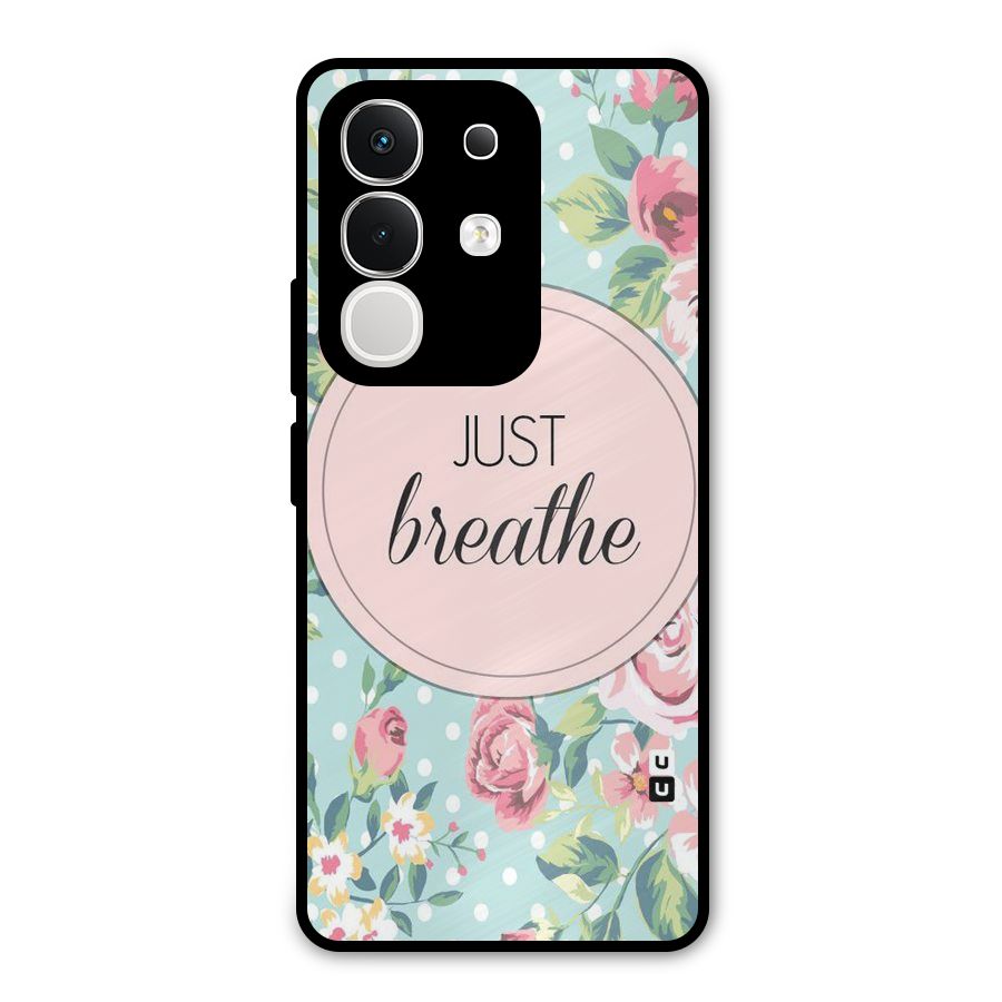 Floral Bloom Metal Back Case for Vivo T4x