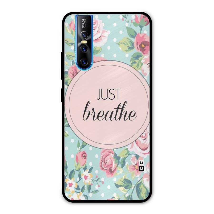 Floral Bloom Metal Back Case for Vivo V15 Pro