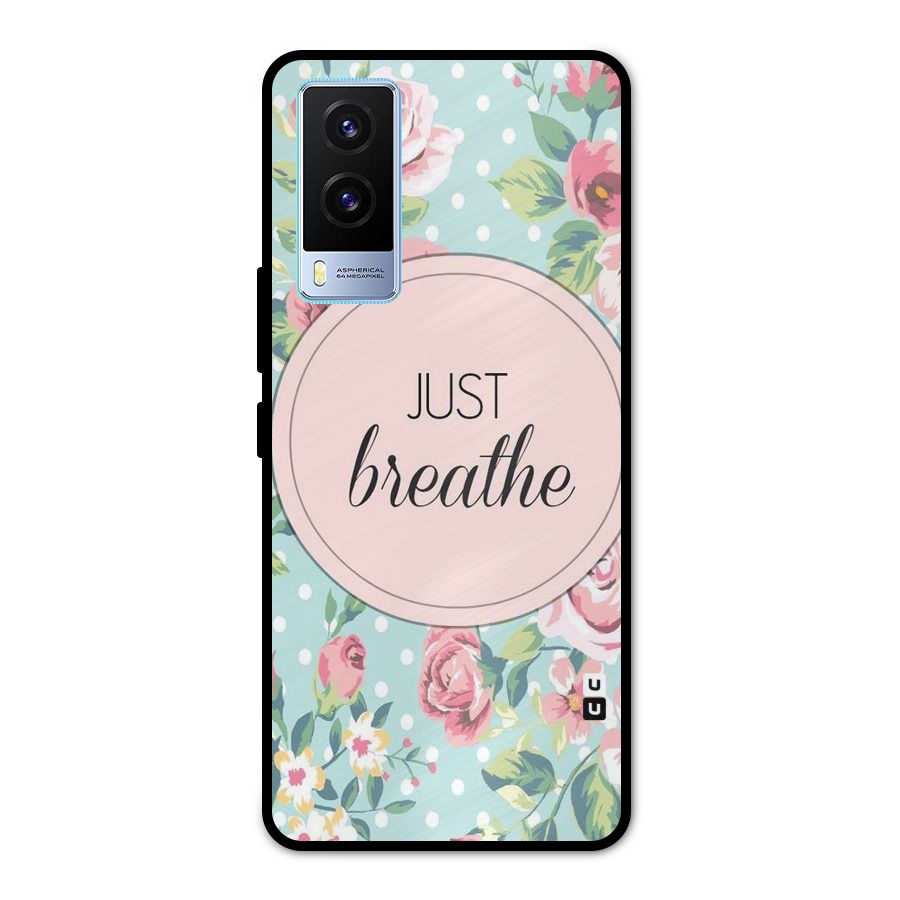 Floral Bloom Metal Back Case for Vivo V21e 5G