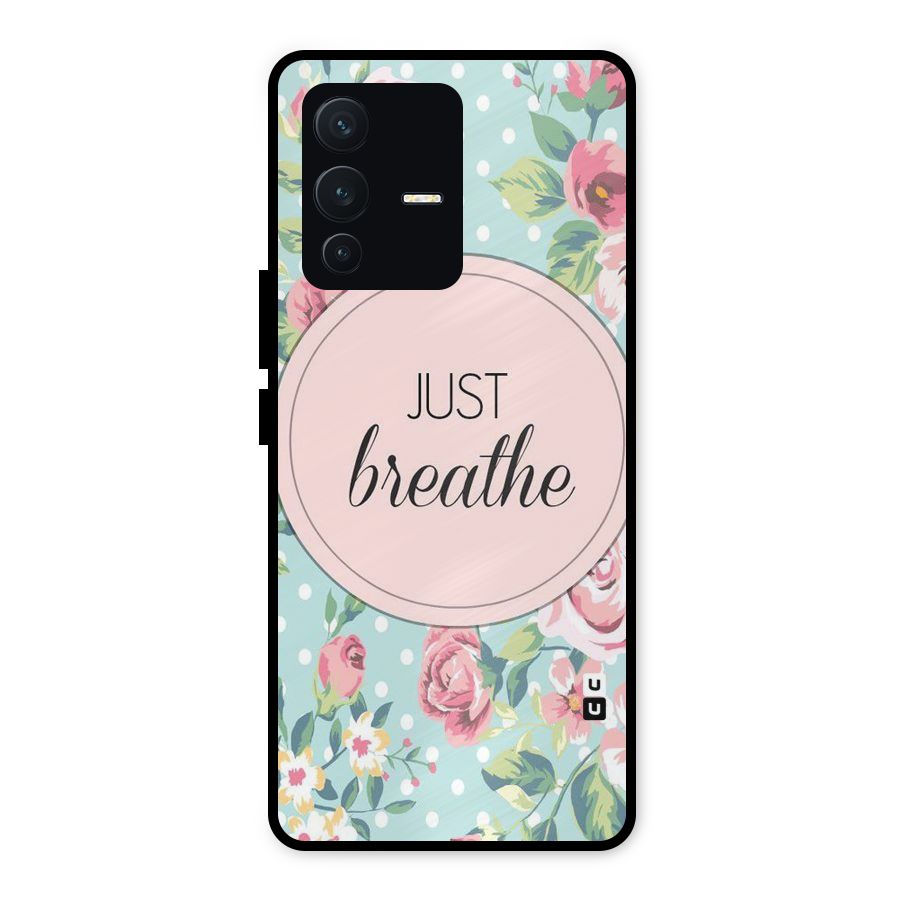 Floral Bloom Metal Back Case for Vivo V23 5G