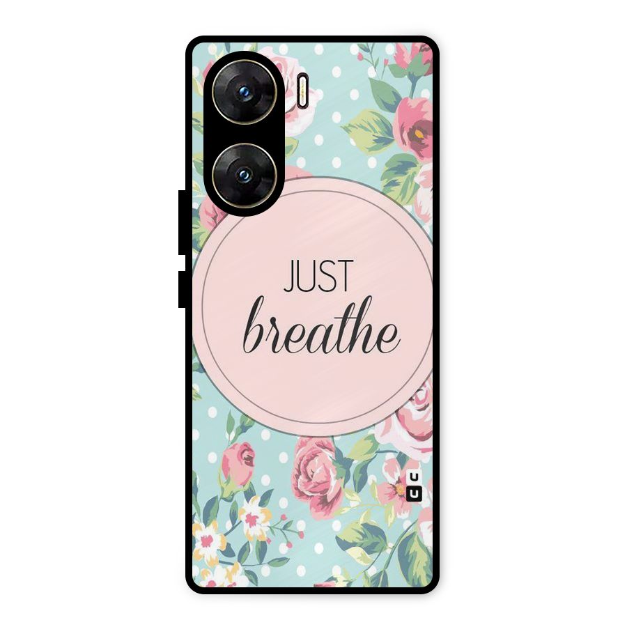 Floral Bloom Metal Back Case for Vivo V29e