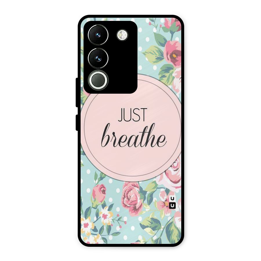 Floral Bloom Metal Back Case for Vivo Y200