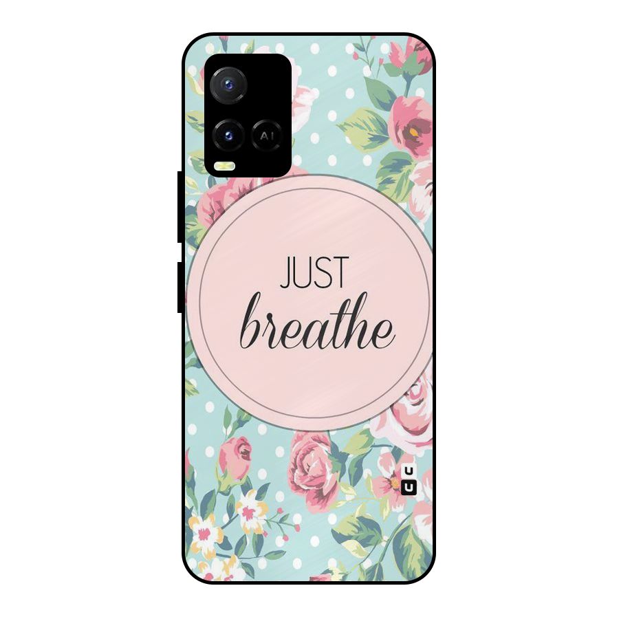 Floral Bloom Metal Back Case for Vivo Y21A