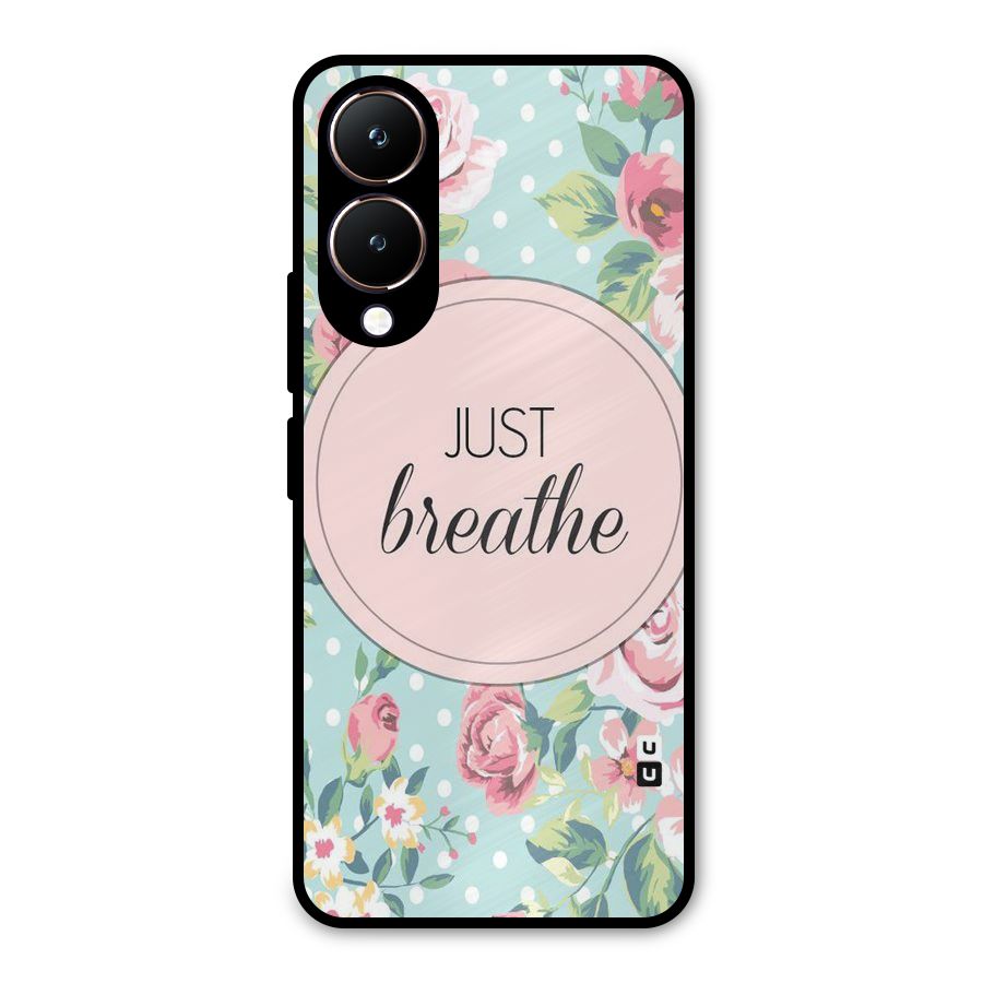 Floral Bloom Metal Back Case for Vivo Y28