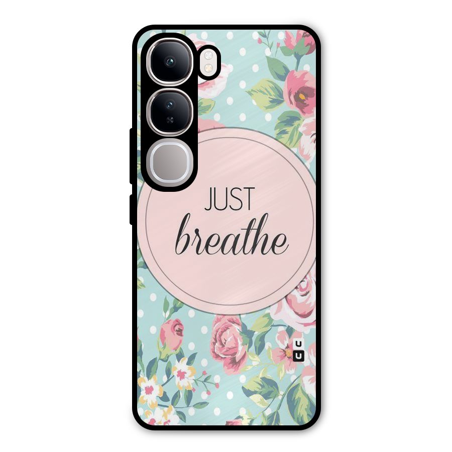Floral Bloom Metal Back Case for Vivo Y300