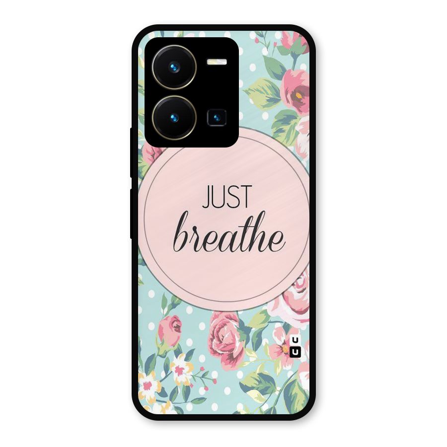 Floral Bloom Metal Back Case for Vivo Y35