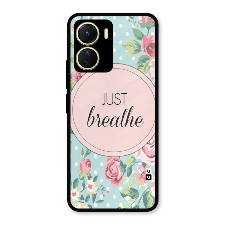 Floral Bloom Metal Back Case for Vivo Y56