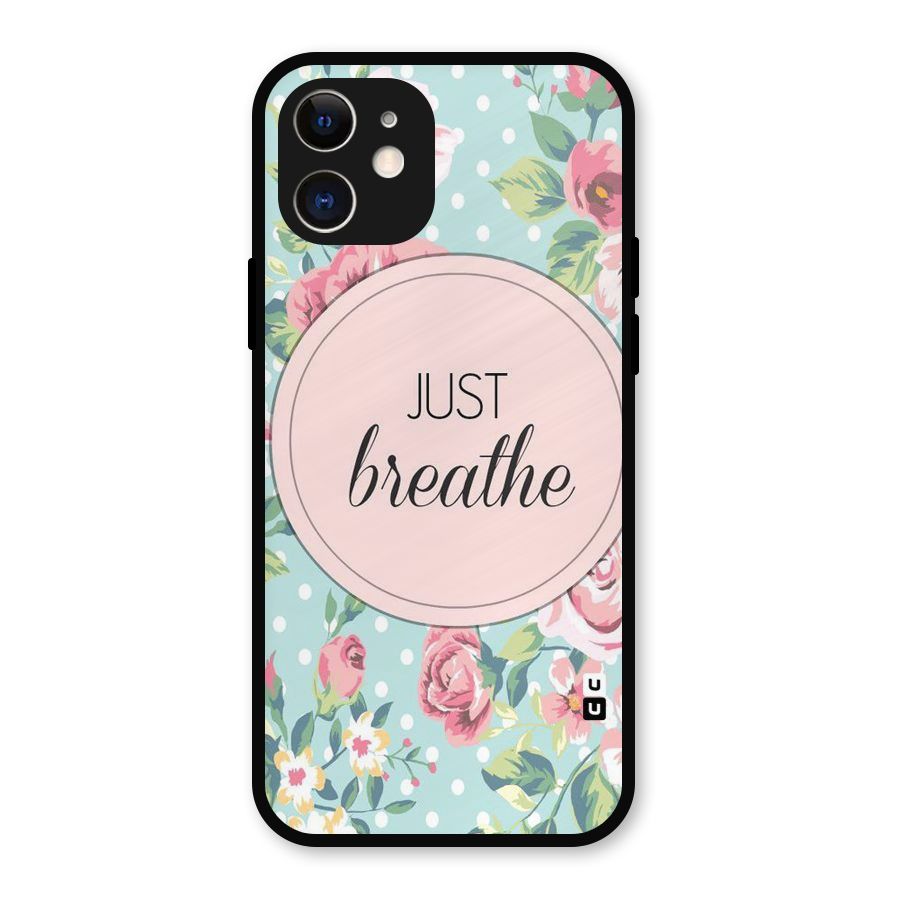 Floral Bloom Metal Back Case for iPhone 12