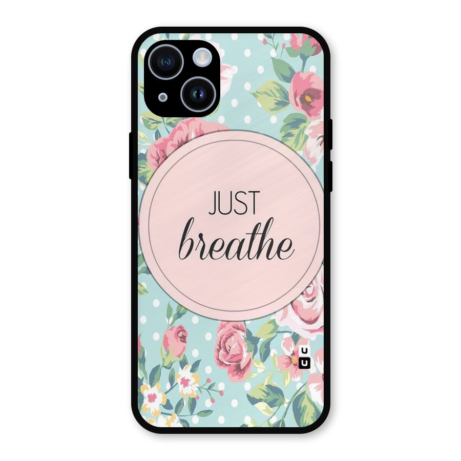 Floral Bloom Metal Back Case for iPhone 14