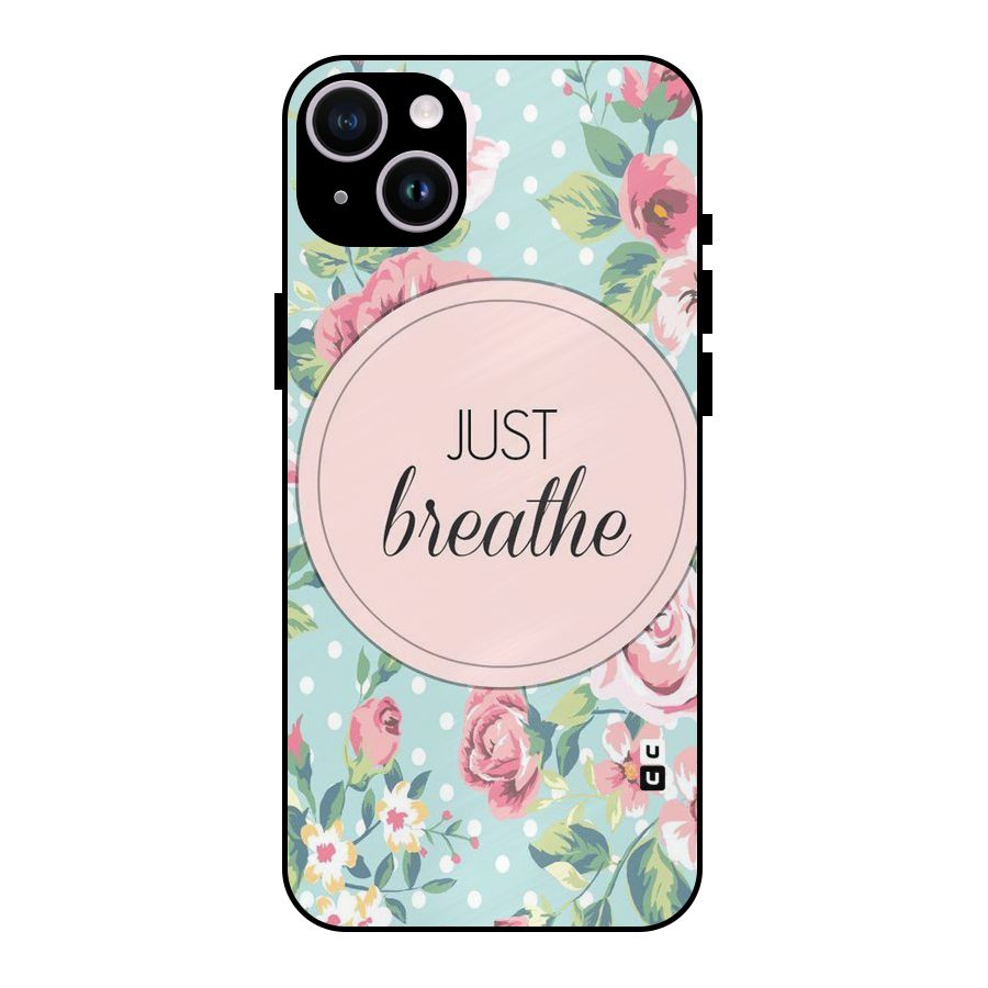 Floral Bloom Metal Back Case for iPhone 14 Plus