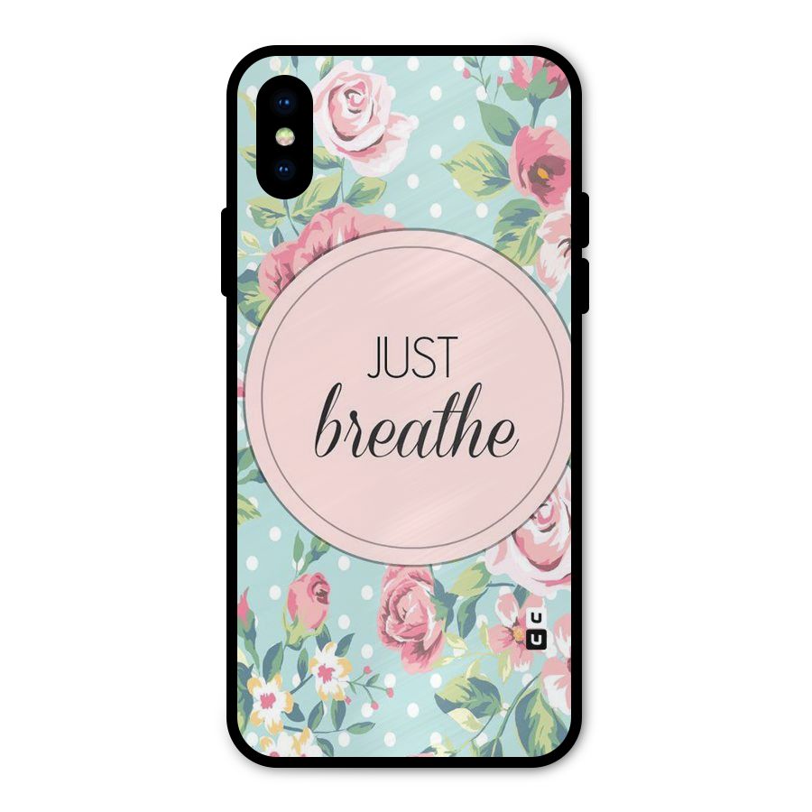 Floral Bloom Metal Back Case for iPhone XS