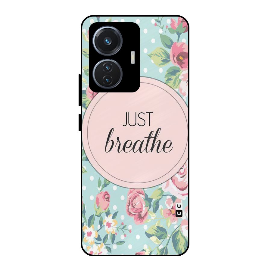 Floral Bloom Metal Back Case for iQOO Z6 44W