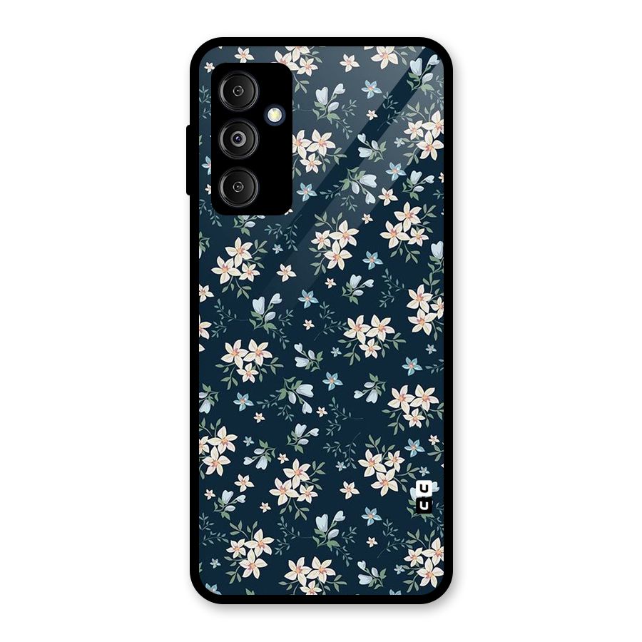 Floral Blue Bloom Glass Back Case for Galaxy M14 5G