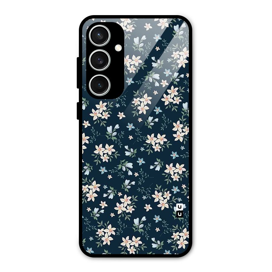 Floral Blue Bloom Glass Back Case for Galaxy S23 FE