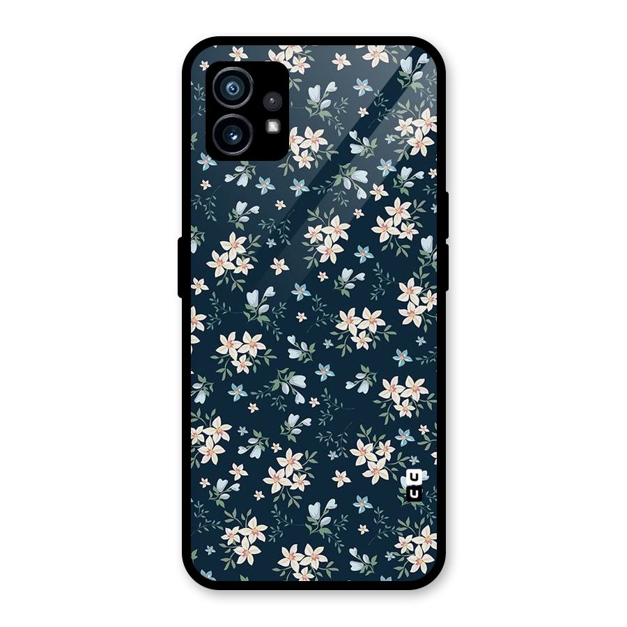 Floral Blue Bloom Glass Back Case for Nothing Phone 1