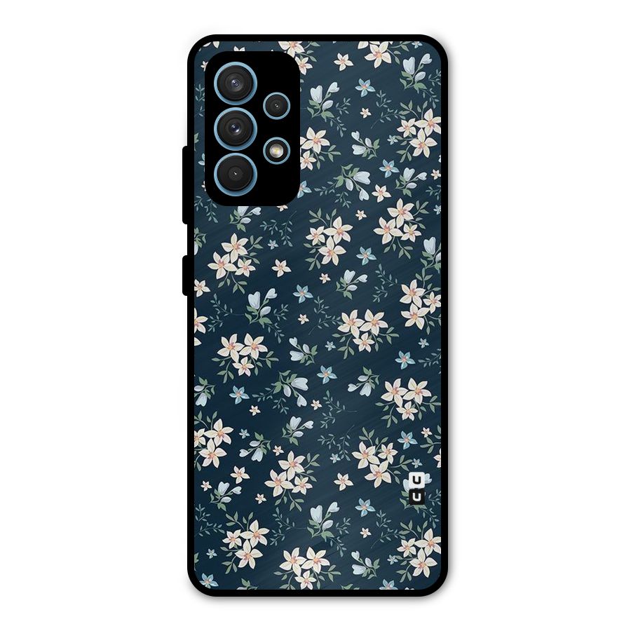 Floral Blue Bloom Metal Back Case for Galaxy A32