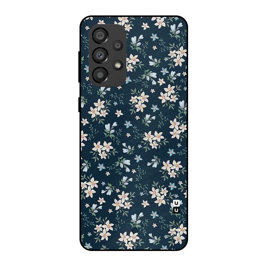 Floral Blue Bloom Metal Back Case for Galaxy A33 5G