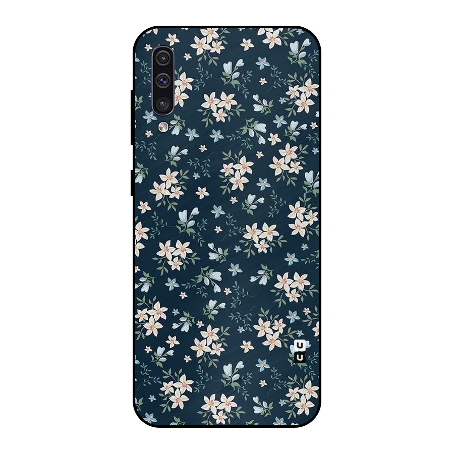 Floral Blue Bloom Metal Back Case for Galaxy A50