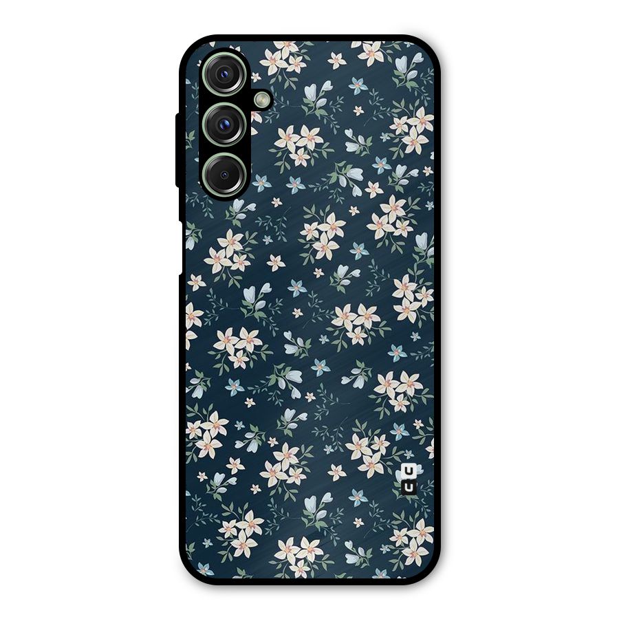 Floral Blue Bloom Metal Back Case for Galaxy F34