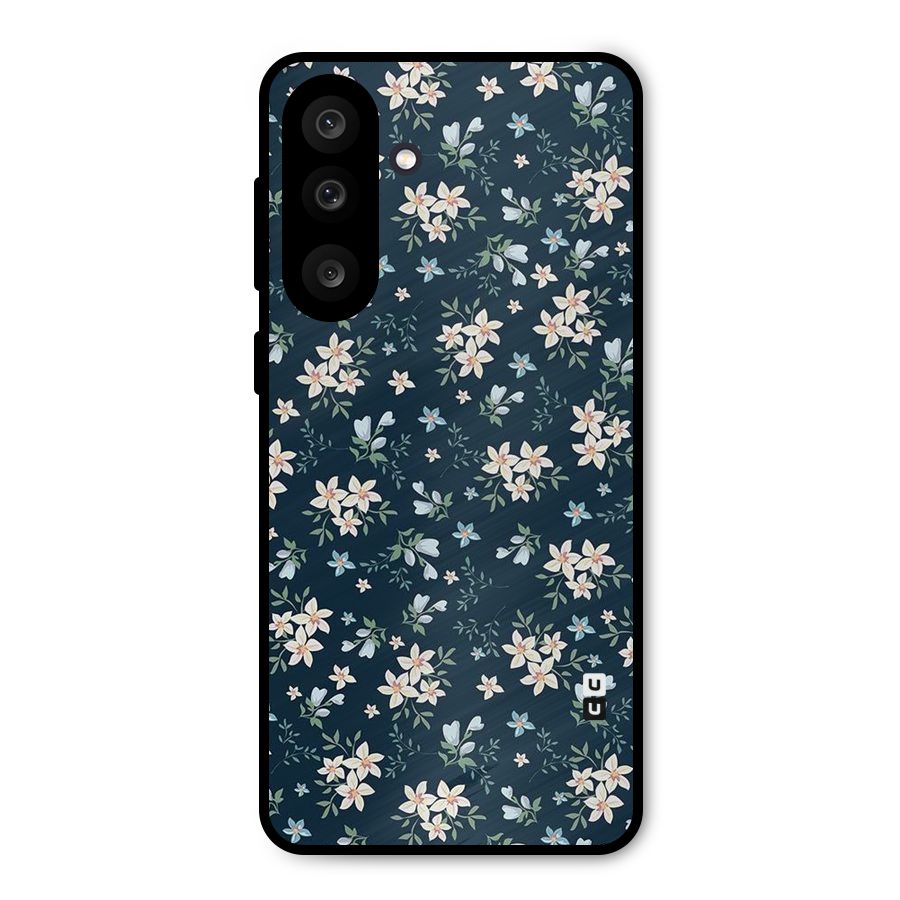 Floral Blue Bloom Metal Back Case for Galaxy F56