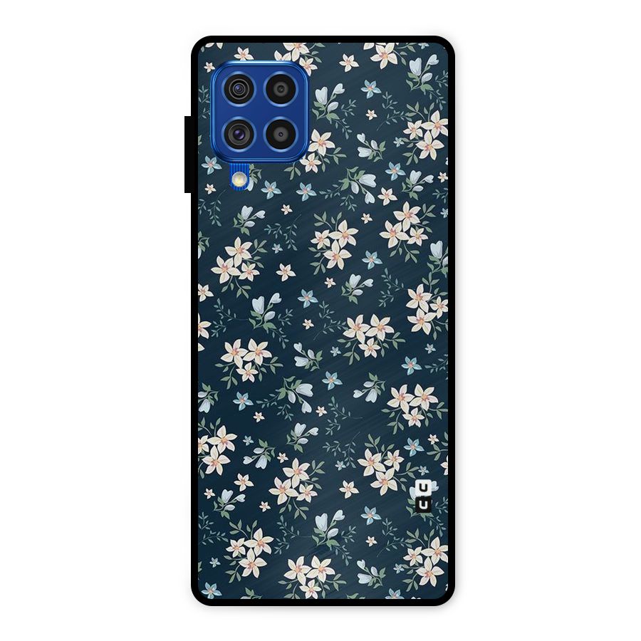 Floral Blue Bloom Metal Back Case for Galaxy F62