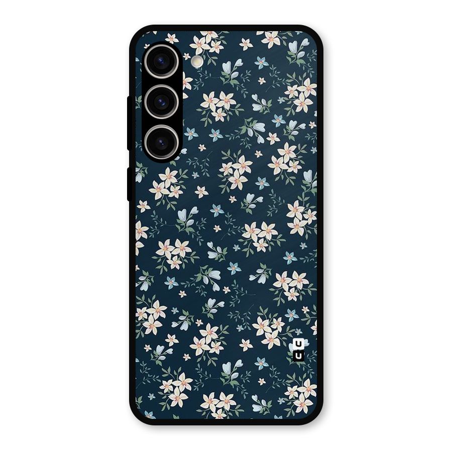 Floral Blue Bloom Metal Back Case for Galaxy S23 Plus