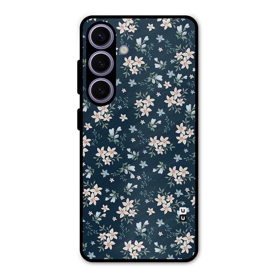 Floral Blue Bloom Metal Back Case for Galaxy S24