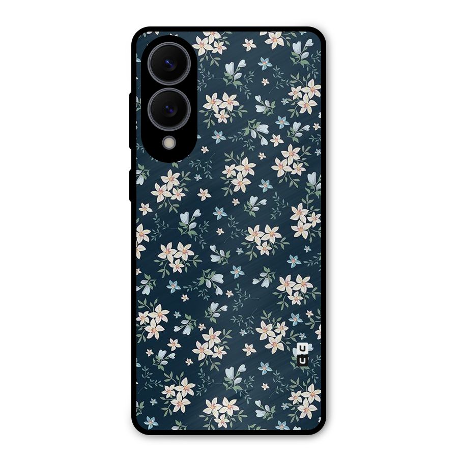 Floral Blue Bloom Metal Back Case for Galaxy S25 Edge