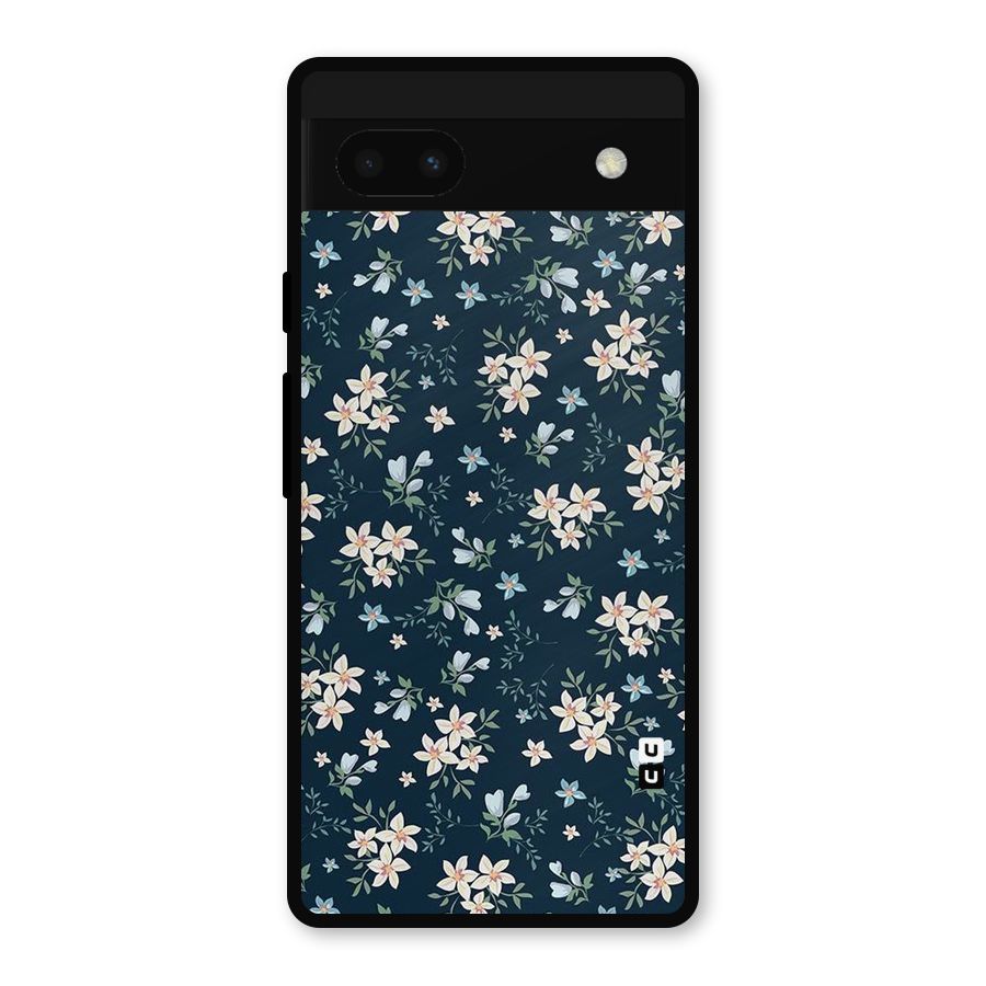Floral Blue Bloom Metal Back Case for Google Pixel 6a